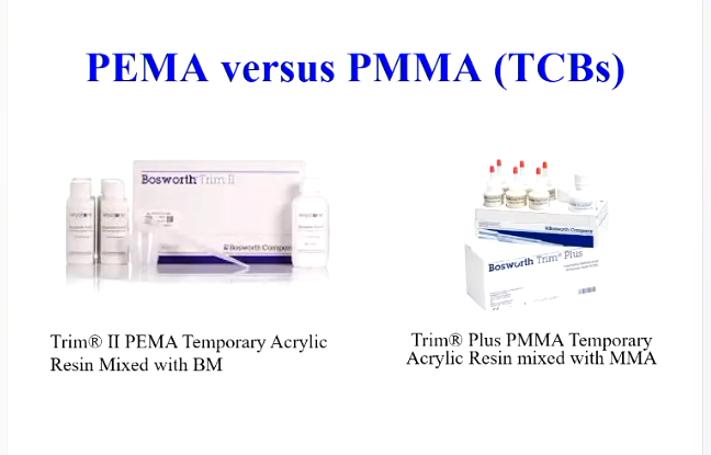 <p>PEMA - mixed with BM</p><p>PMMA - mixed with MMA</p>