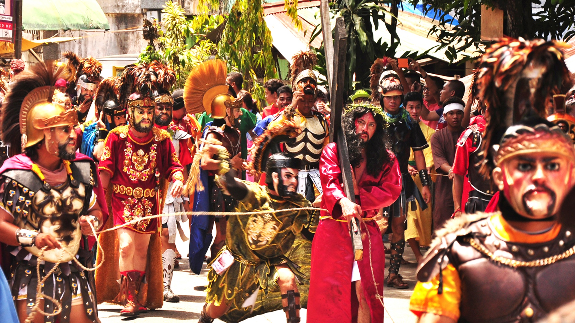 <p>A dramatic play or reenactment of the Passion of Jesus Christ performed during the Holy Week</p>