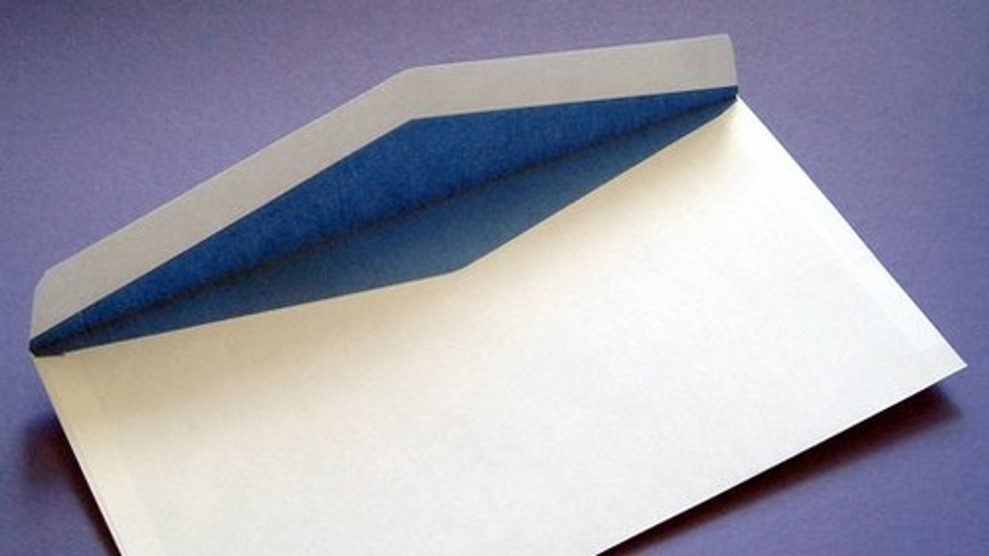 <p>the envelope</p>