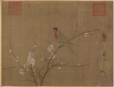 <p><span style="font-family: &quot;Century Gothic&quot;;"><span>F</span><em><span>ive-colored parakeet on a blossoming apricot tree</span></em></span></p>