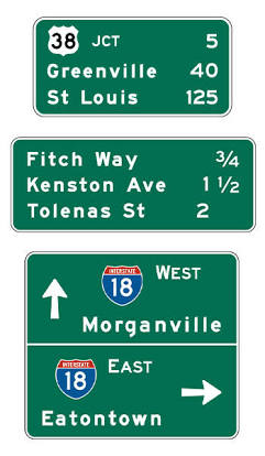 <p>Guide sign</p>