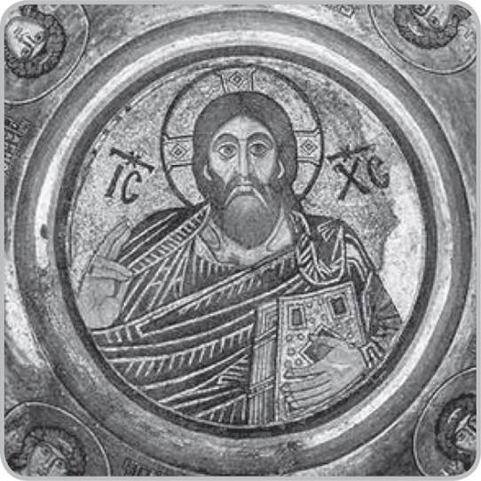 <p>Мозаїка Христа Вседержителя із Софіївського собору в Києві </p>