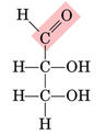<p>a monosaccharide that contains an aldehyde group</p>