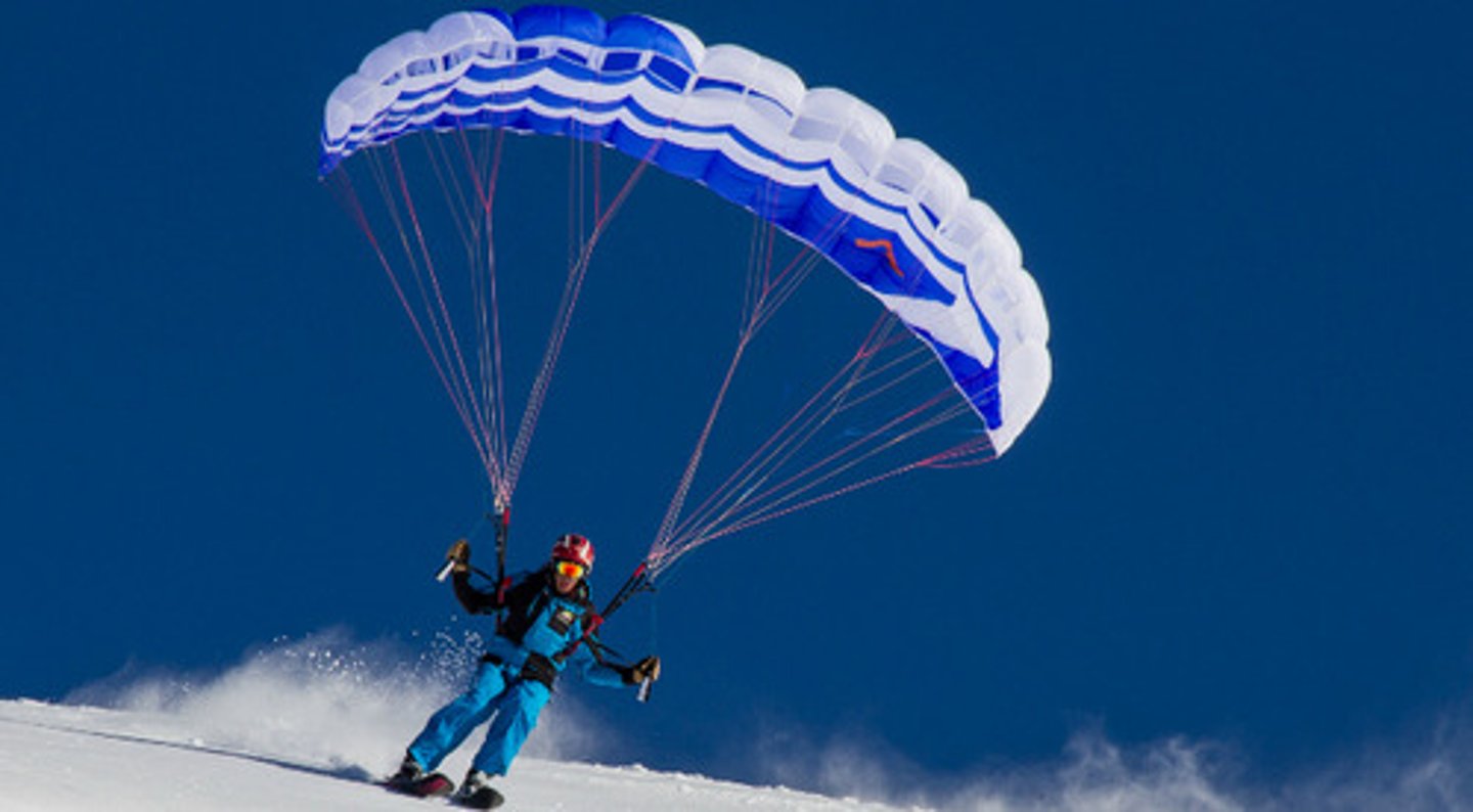 <p>parachute skiing</p>