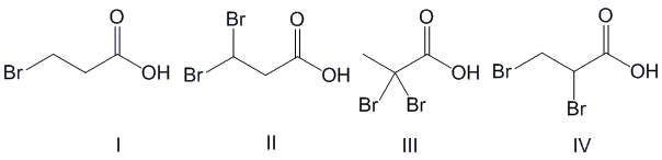 <p>Rank the following compounds in decreasing order of acidity.</p>
