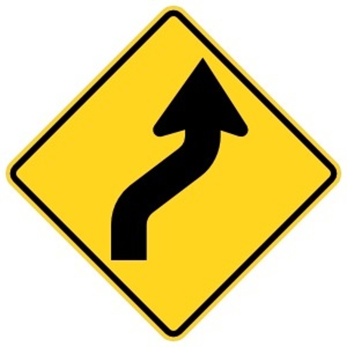 <p>B) curves right, then left</p>