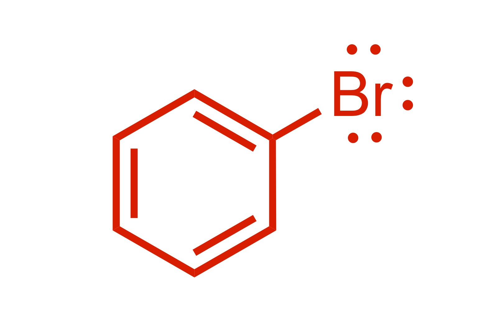 <p>1 Br group attaches to the cyclohexane (with lone pairs)</p>
