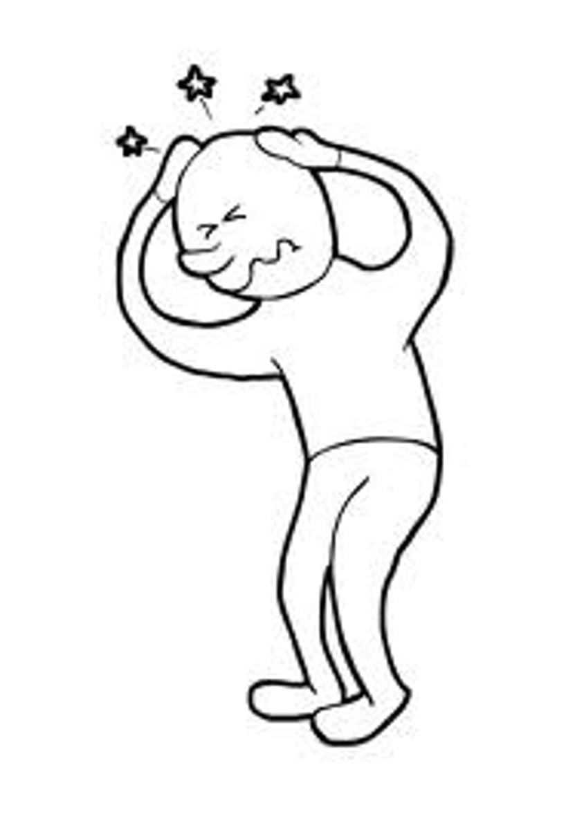 <p>to have a headache</p>
