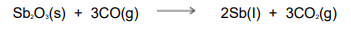 <p>State the type of reaction that antimony(III) oxide has undergone in this reaction. </p>