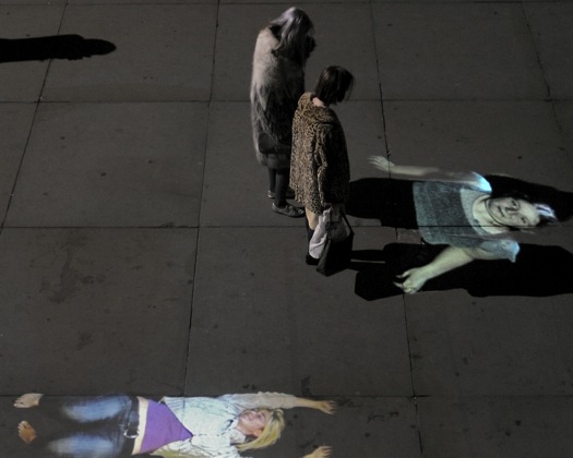<p>Title: Under Scan</p><p>Time: 2005.</p><p>Known for:</p><ul><li><p class=""><strong>Digital interactive</strong> public art project</p></li></ul><ul><li><p class="">Interactive projections, of locals who volunteered, appear in viewers’ shadows using motion-tracking.</p></li><li><p class="">Explores <strong>connection</strong>, <strong>surveillance</strong>, and <strong>spontaneous encounters</strong> in public space.</p></li></ul><p></p>
