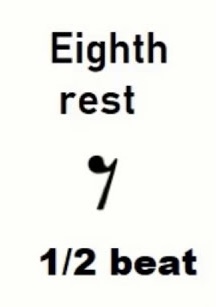 <p>Eight rest - ½ beats</p>