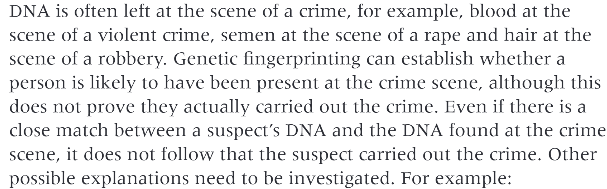 <p>Forensic science</p>