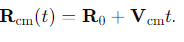 <p>For an isolated system, the centre of mass moves with constant velocity.</p>