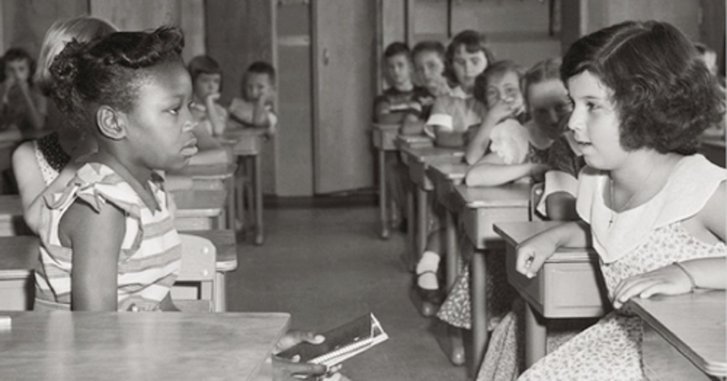<p>the 1954 Supreme Court ruling declaring that segregation in public schools was unconstitutional</p>