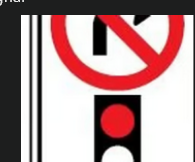 \:Regulatory sign: No right turn on red signal

\

