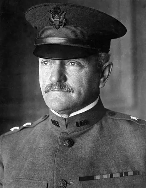 <p>Commander of the American Expeditionary Forces (AEF) in WWI. Insisted Americans fight as an independent force and organized the U.S. Army’s modern staff system.</p>