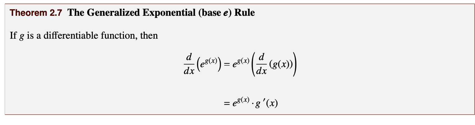 <p><em>Generalized</em> Exponential Rule</p>