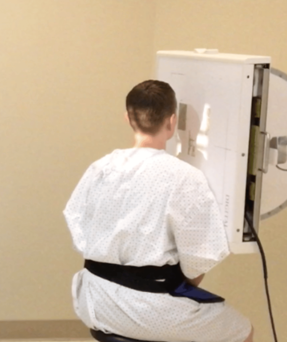 <p>Pt Placement: sitting at 45 degree angle</p><p>Measure: sides of neck </p><p>Collimation: 8x10</p><p>CR Placement: C4 (make sure light field goes just above the ear and skims AC joint)</p><p>Tube tilt: 15 caudal </p><p>SID: 72"</p><p>Breathing: DBDM</p>