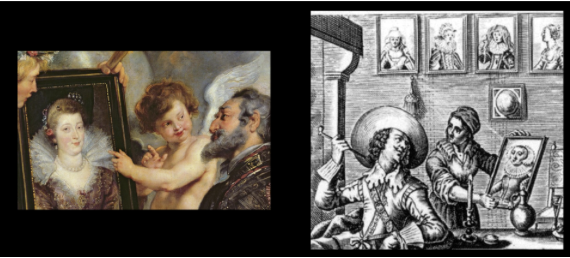 <ul><li><p><span style="background-color: transparent;"><strong><span>Rubens, Henry IV Receiving the Portrait of His Wife, Marie de’ Medici, 1621-1625</span></strong></span></p><ul><li><p><span style="background-color: transparent;"><span>How an aristocratic marriage as portrayed</span></span></p></li><li><p><span style="background-color: transparent;"><span>Jupiter and Juno - divinely sanctioned</span></span></p></li><li><p><span style="background-color: transparent;"><span>Classical, mythological</span></span></p></li><li><p><span style="background-color: transparent;"><span>Henry IV did not want to marry her, was in love with someone else</span></span></p></li><li><p><span style="background-color: transparent;"><span>Diplomatic negotiation and/or alliance- and that is more aristocratic issue in comparison to peasant marriages</span></span></p></li><li><p><span style="background-color: transparent;"><span>Not too different from the brothel scene, choosing a woman based on her exterior&nbsp;</span></span></p></li></ul></li></ul><p></p>