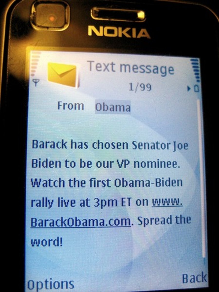<p>to text (familiar)</p>