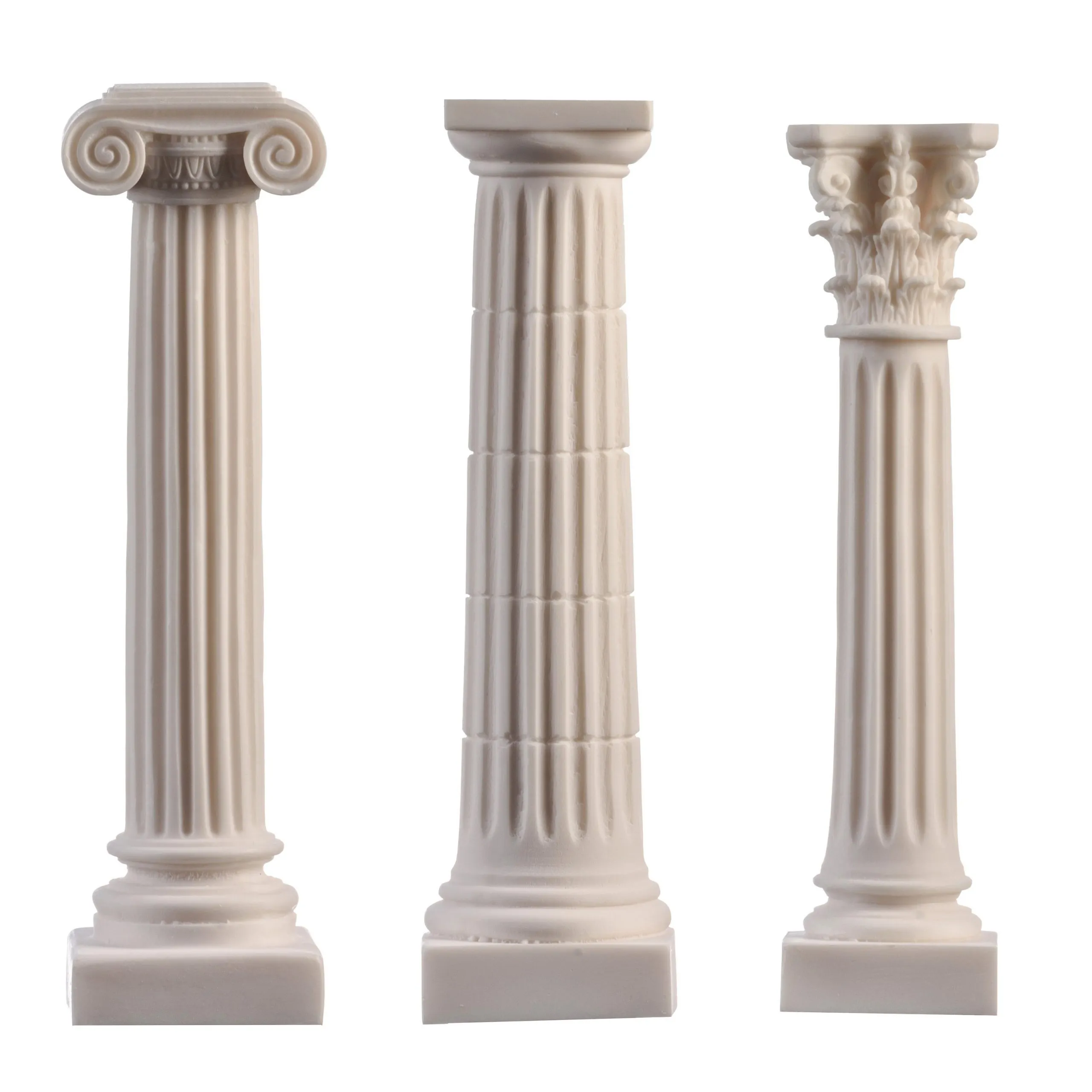 <p>What are the three styles of Greek architecture? (respective to the picture)</p>