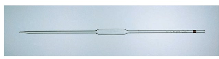 <p><span>•glass pipettes that are calibrated to accurately measure a fixed amount of liquid</span></p><p><span>•the pipet has a reservoir between two elongated sections and a single graduation mark</span></p>