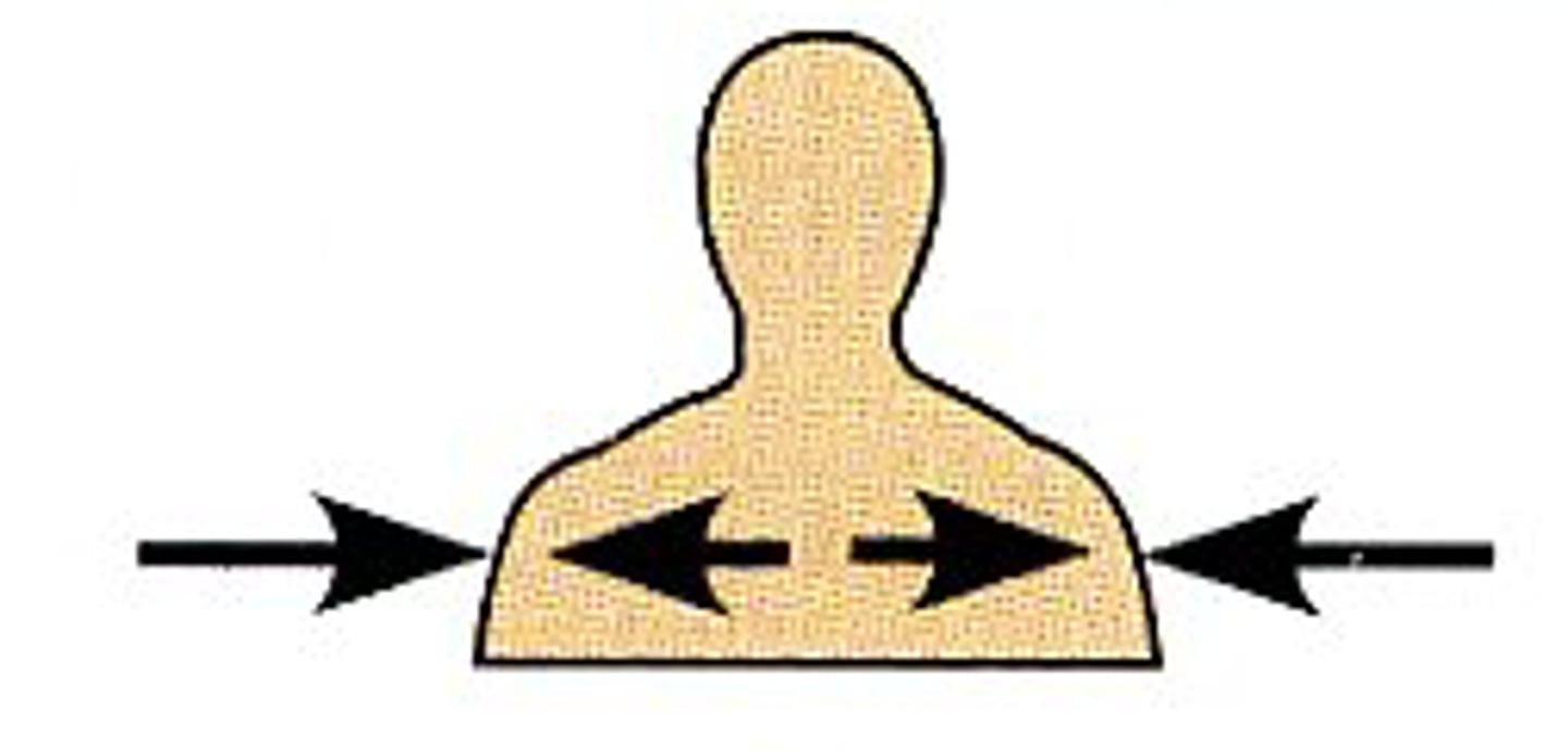<p>closer to the body surface</p>