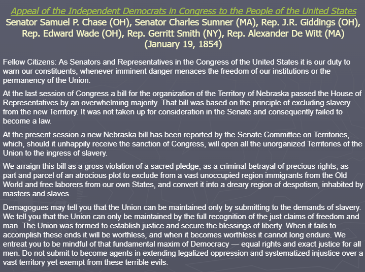 <p>(Topic 5.6) Appeal of the Independent Democrats in Congress</p>