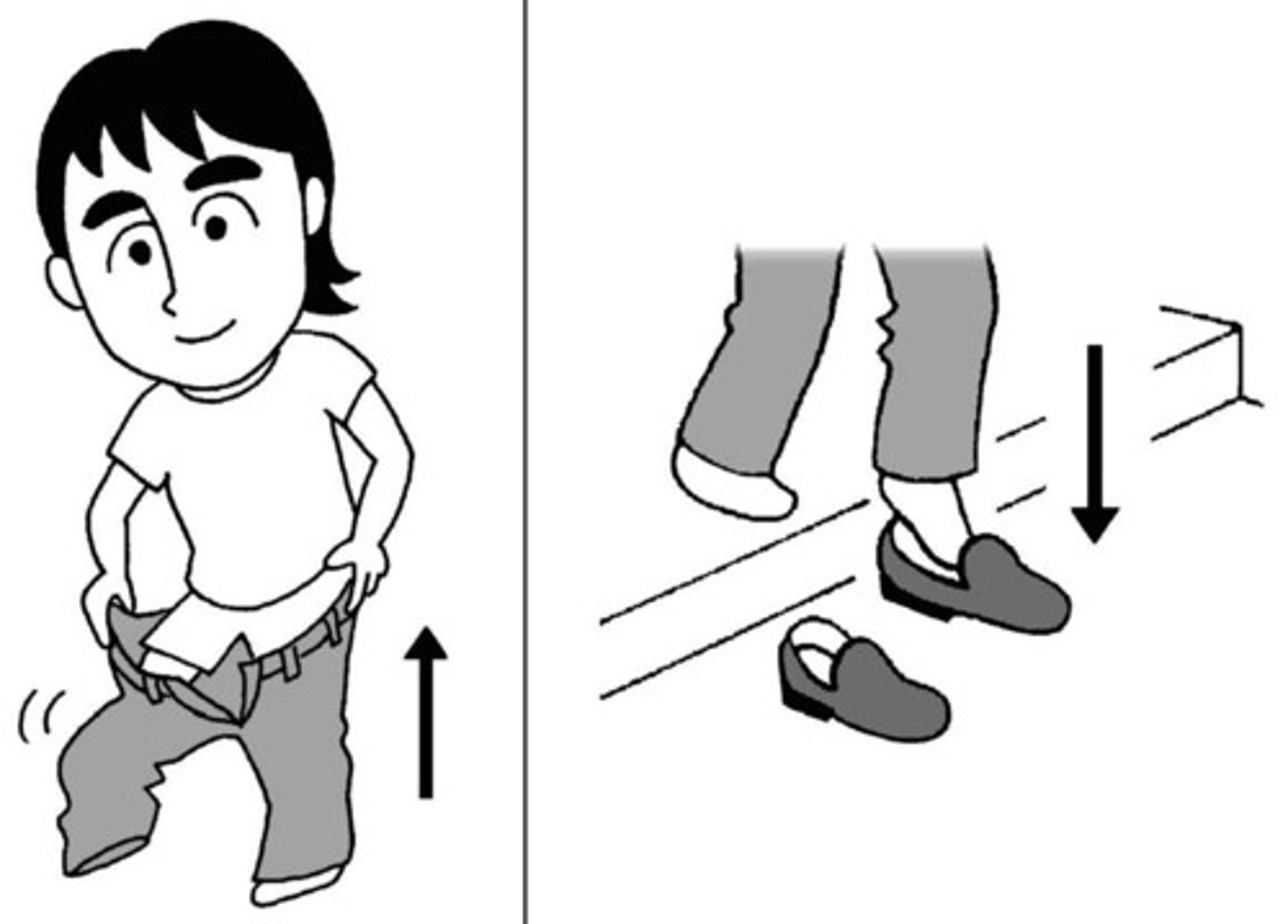 <p>to put on (items below your waist)</p>