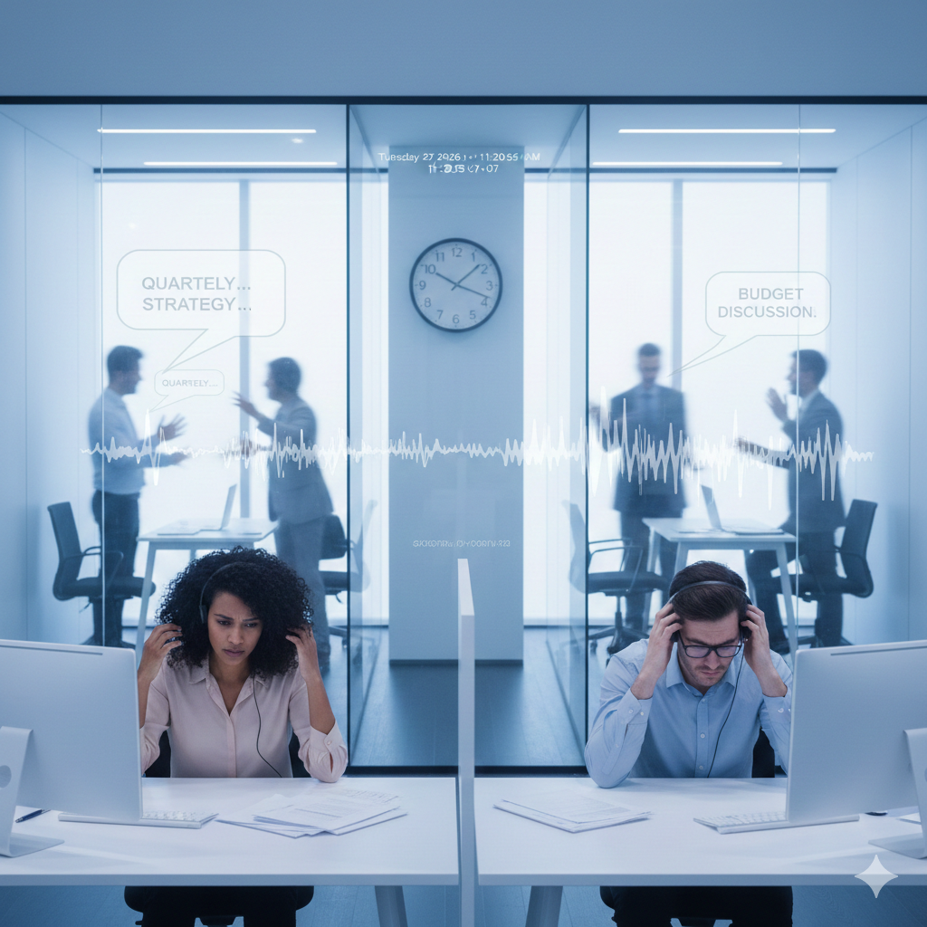 <p>Muffle noise/anger/laughter</p>