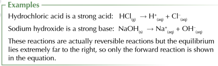 <p>the more they dissociate/ ionise in water</p>