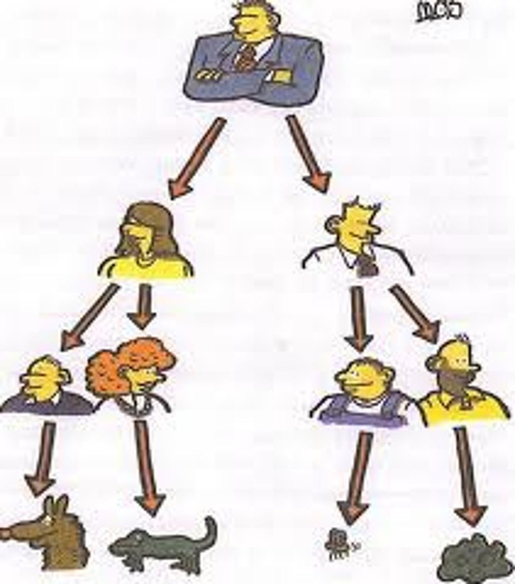 <p>passing authority down the orgaisational hierarchy</p>