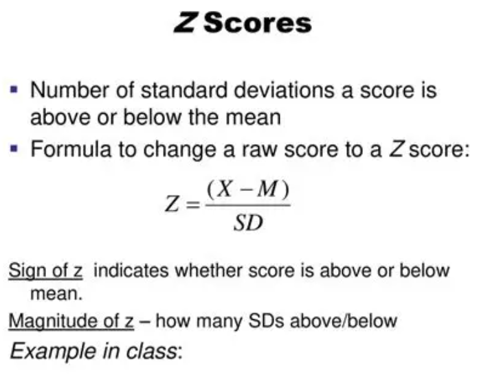 <p>data item - mean / standard deviation</p>