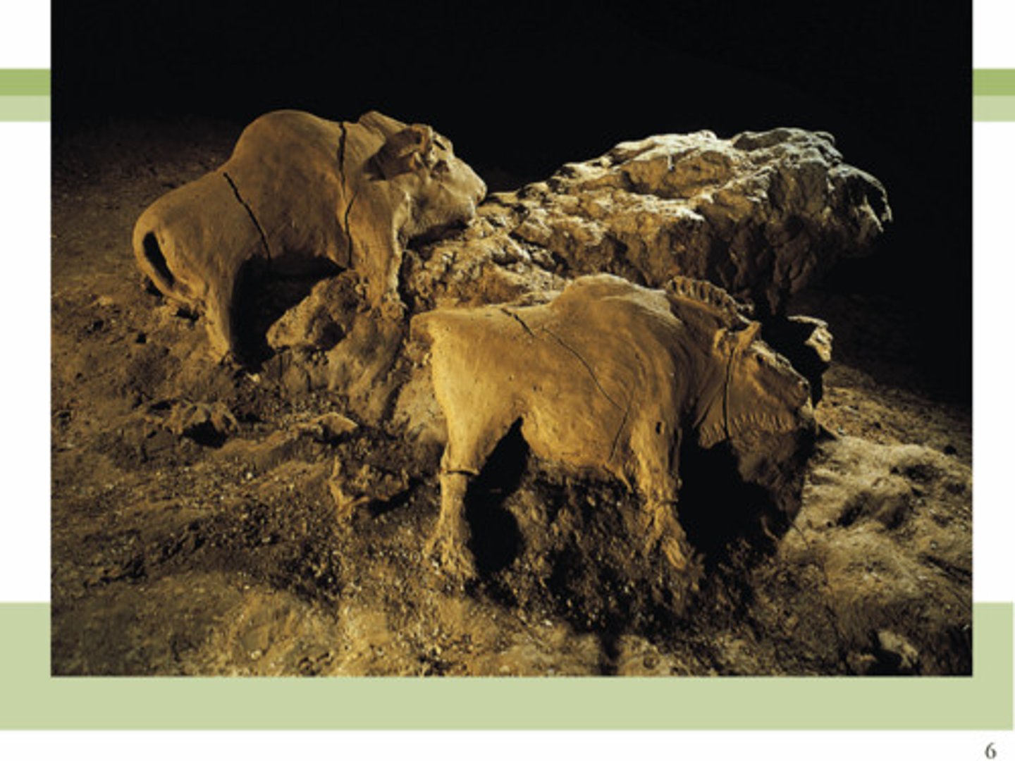 <p>A paleolithic cave art, constructed in a combination of sculpture in the round and high relief</p>