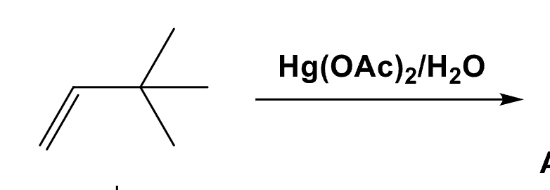 <p>Draw the Oxymercuation-Demercuration of this alkene.</p>