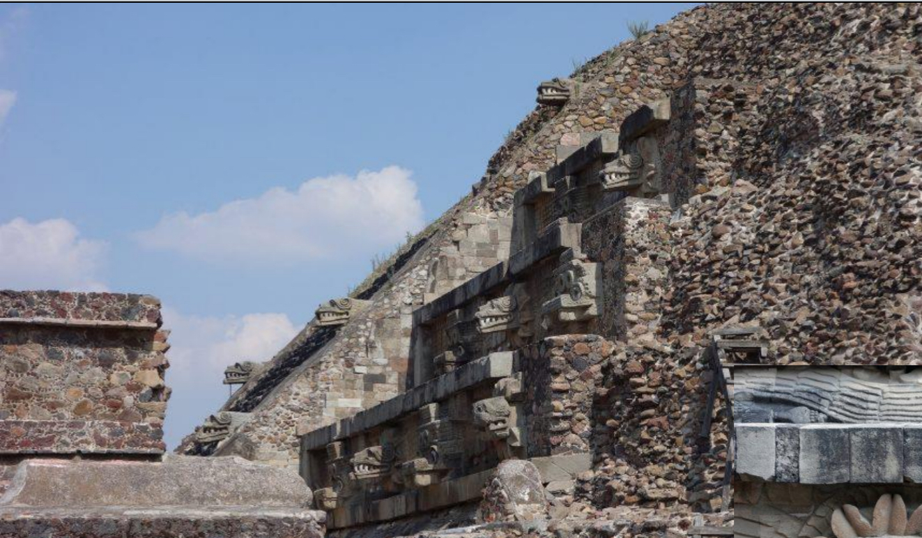 <p>Teotihuacano, Temple of Feathered Serpent, Teotihuacan, Mexico</p>