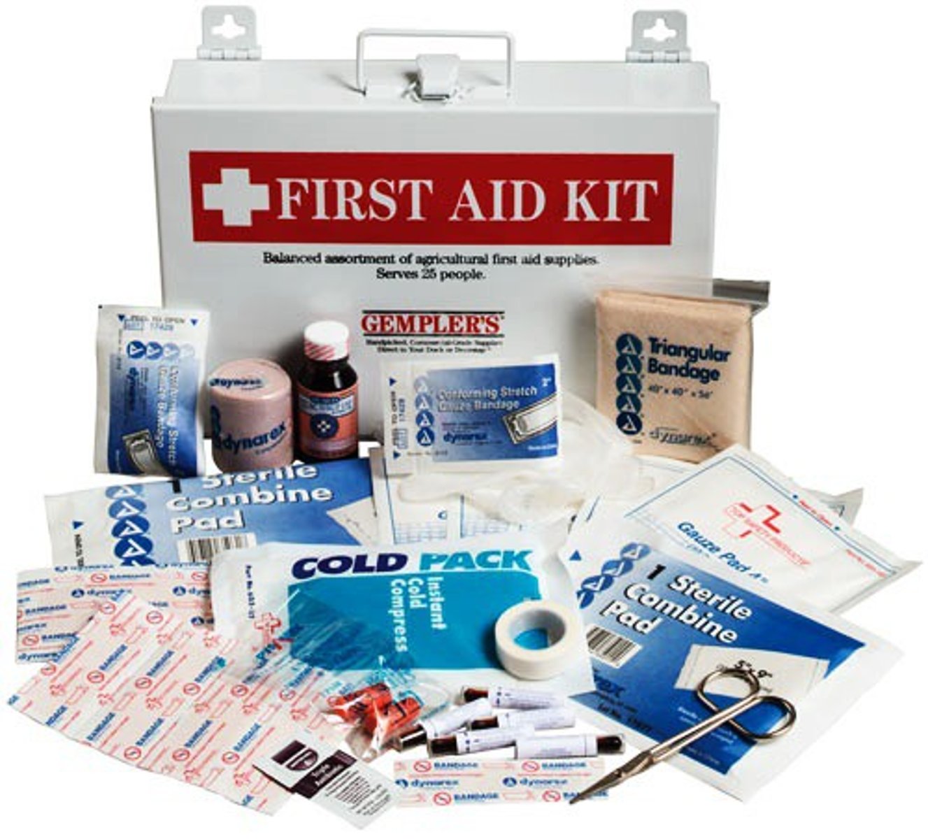 <p>Hộp sơ cứu - chứa dụng cụ y tế cơ bản. (Keep a first aid kit in your car - Hãy để hộp sơ cứu trong xe.)</p>