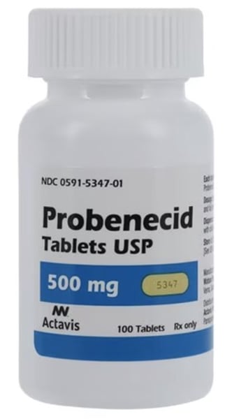 <p>Probenecid (Probalan®)</p>