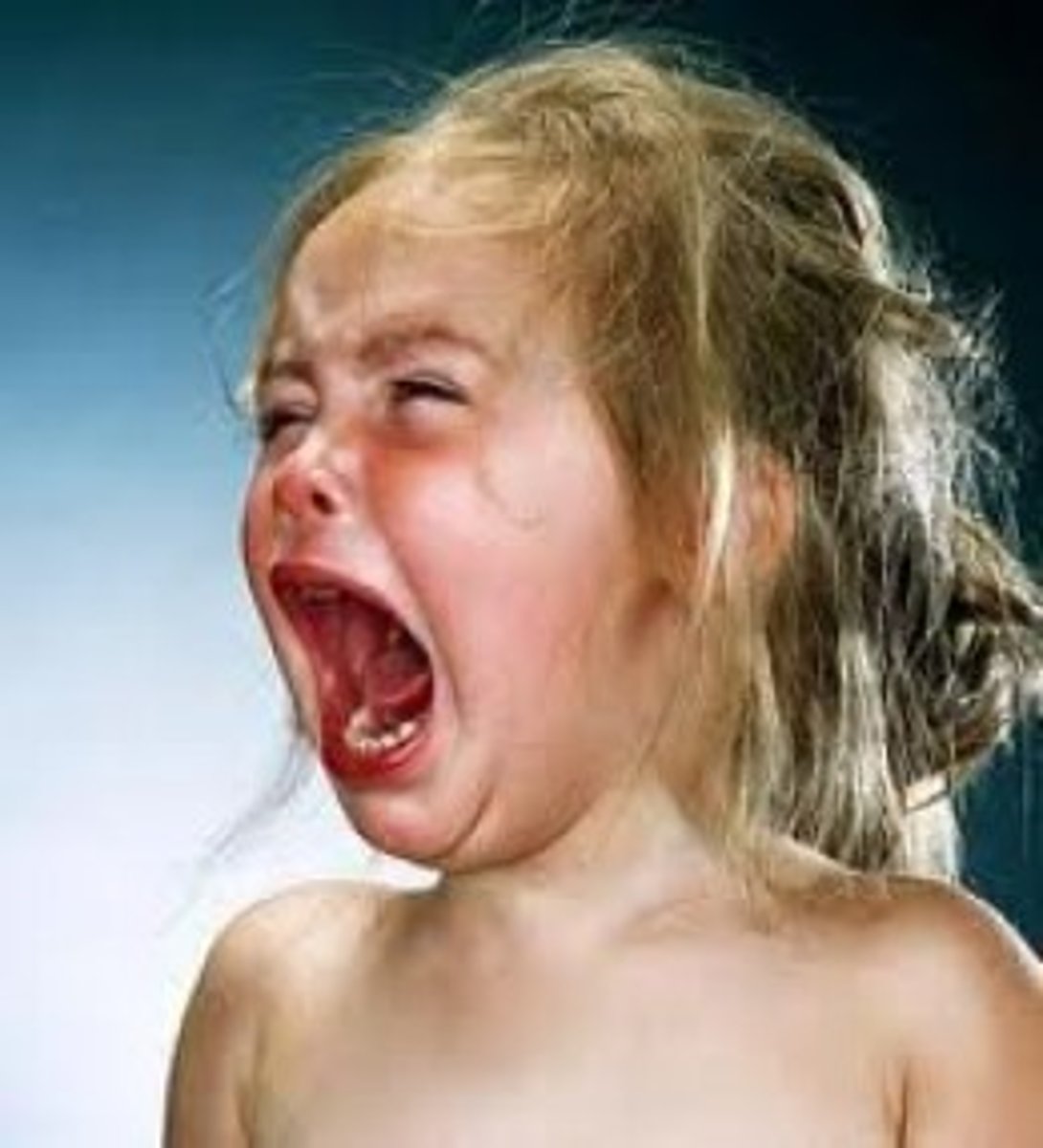 <p>To have an outburst of anger or frustration, usually like a child. (He threw a tantrum when he didn't get the toy he wanted. влаштувати істерику)</p>