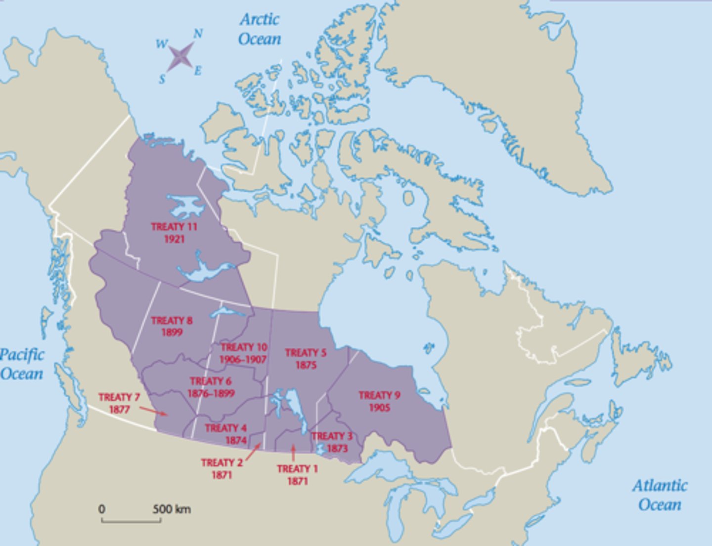 <p>• From 1871 to 1921 there were eleven treaties signed between various First Nations groups and the British monarch.</p><p>• The British crown negotiated and signed treaties with First Nations people on behalf of the Canadian government.</p><p>• The British believed that the agreements were for the First Nations people to cede their land to the Canadian government.</p><p>• The First Nations believed that the agreements were to share the land with Canada.</p><p>Importance:</p><p>• The eleven numbered treaties are foundational to the creation of Canada as a nation.</p><p>• The numbered treaties laid the foundation for the creation of provinces that would join confederation.</p><p>• The treaties were also agreements between sovereign groups, and established a relationship between First Nations people and the nation of Canada.</p>