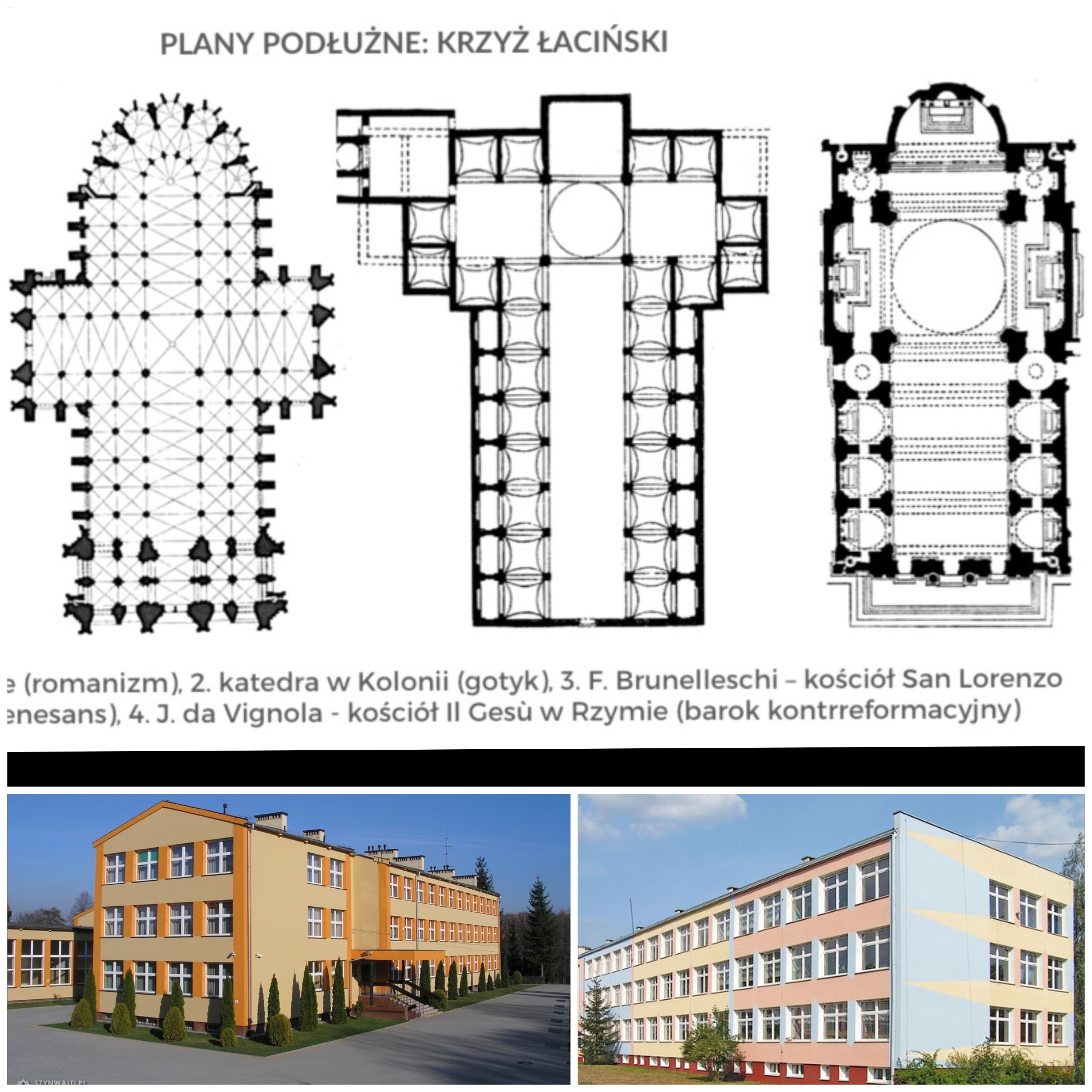 <p>Często zbliżone kształtem do prostokąta. Jest najwięcej takich budowli bo najłatwiej zagospodarować przestrzeń</p>