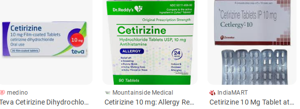 <p><span style="font-family: Times New Roman, serif">Cetirizine</span></p>