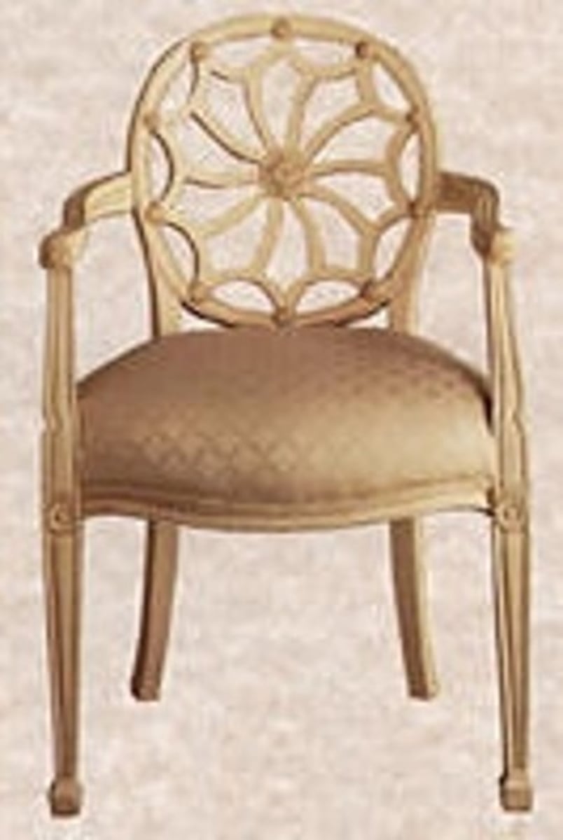 <p>Robert Adam chair with round or wheel-shaped back.</p>