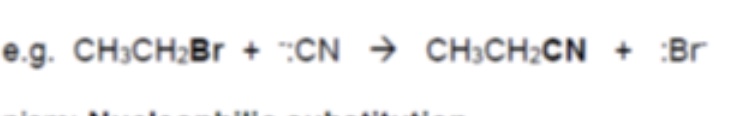<p>eg draw the mechanism for the reaction below:</p>