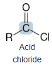 <p>What is the product of the reaction between an acid chloride and R-Li or R-MgX (1st step) and HCl (2nd step)?</p>