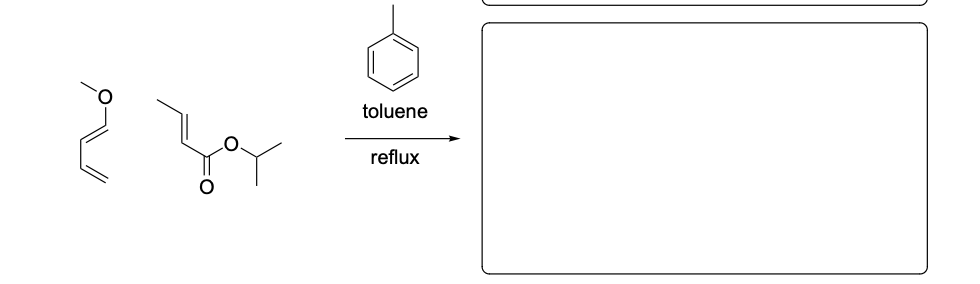 <p>Please provide the major carbon-containing product for each reaction with relative stereochemistry as appropriate.</p>