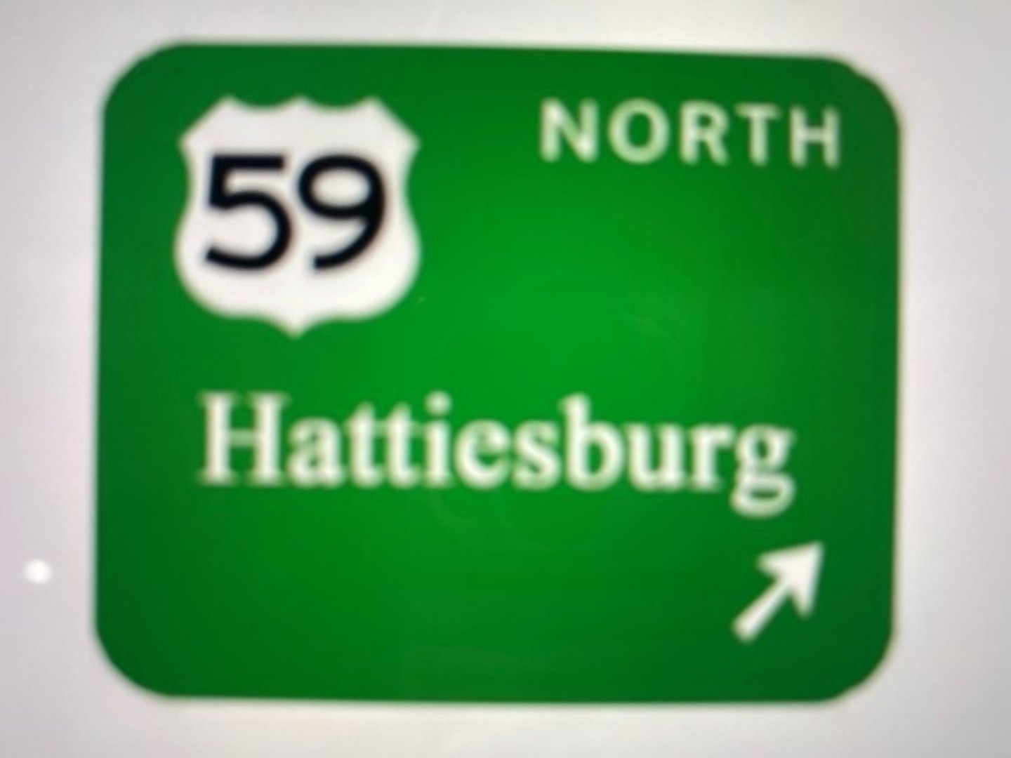 <p>You would use this lane to access US Highway 59 North, toward Hattiesburg.</p>