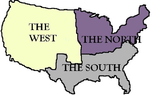 <p>Term used to describe the growing differences between the regions of the United States, especially the North and South, leading up to the Civil War.</p>
