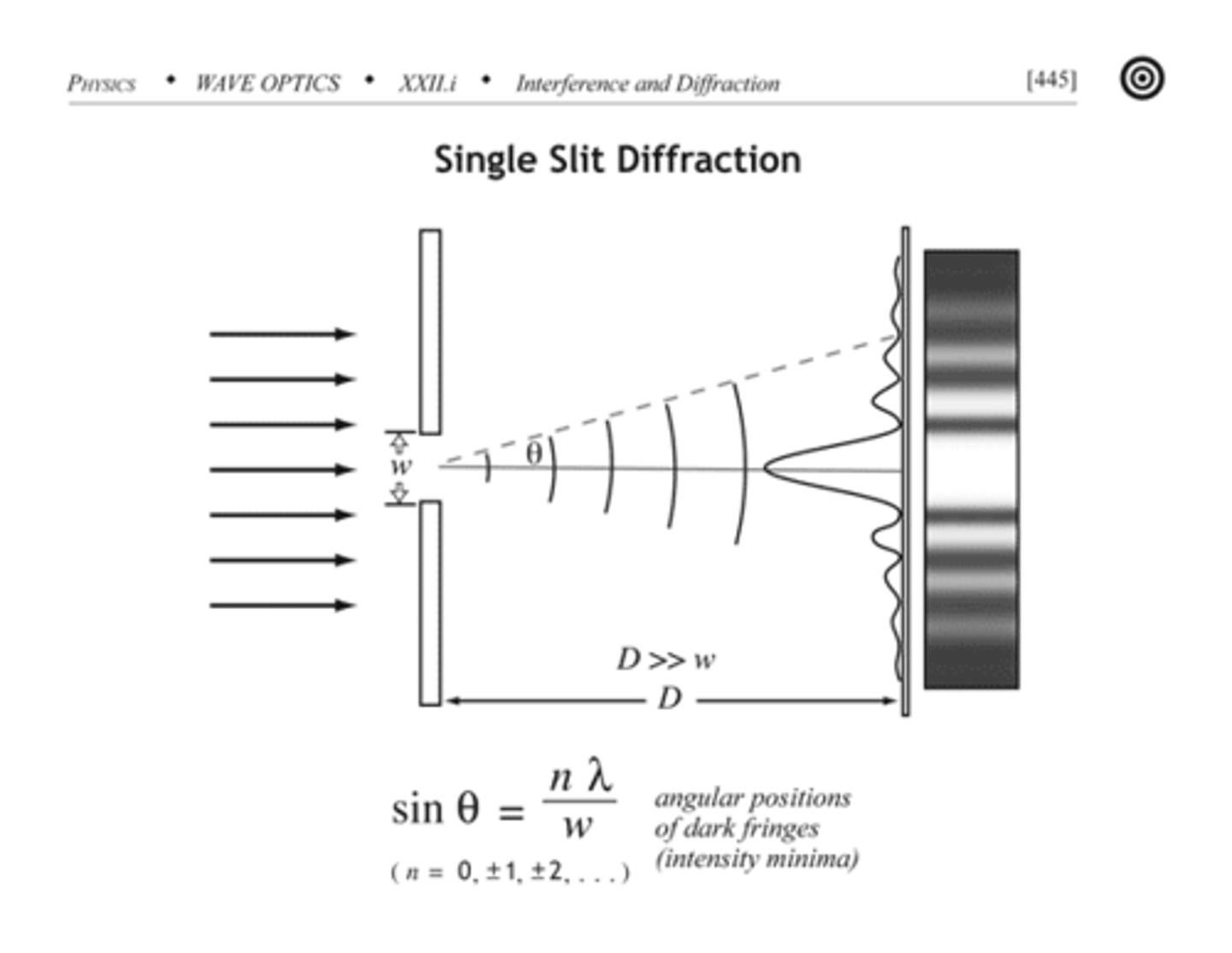 <p>The wave nature of light</p>