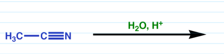 <p>Nitrile hydrolysis acidic conditions</p>